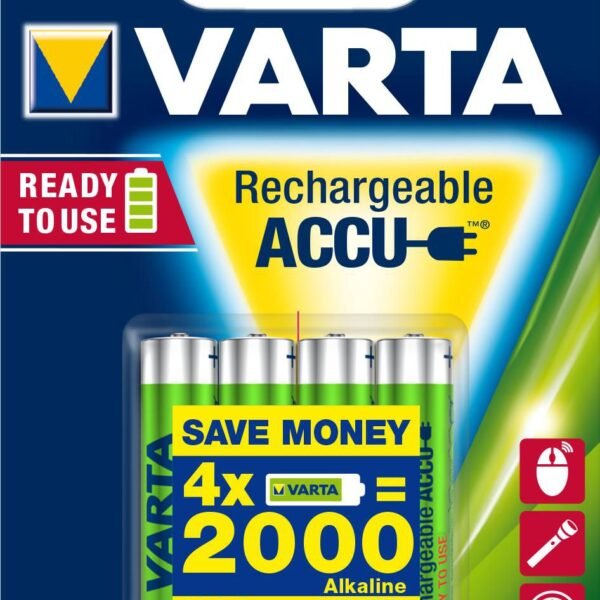 Ready2Use Hr03 4Pcs  Rechargeable Battery Aaa  Nickel-Metal Hydride (Nimh)
