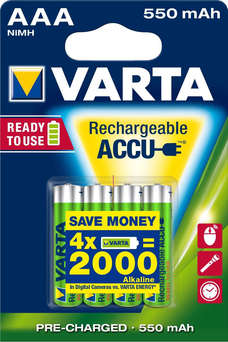 Img_31109643.jpg Ready2Use Hr03 4Pcs Rechargeable Battery Aaa Nickel-Metal Hydride (Nimh) - Image 1
