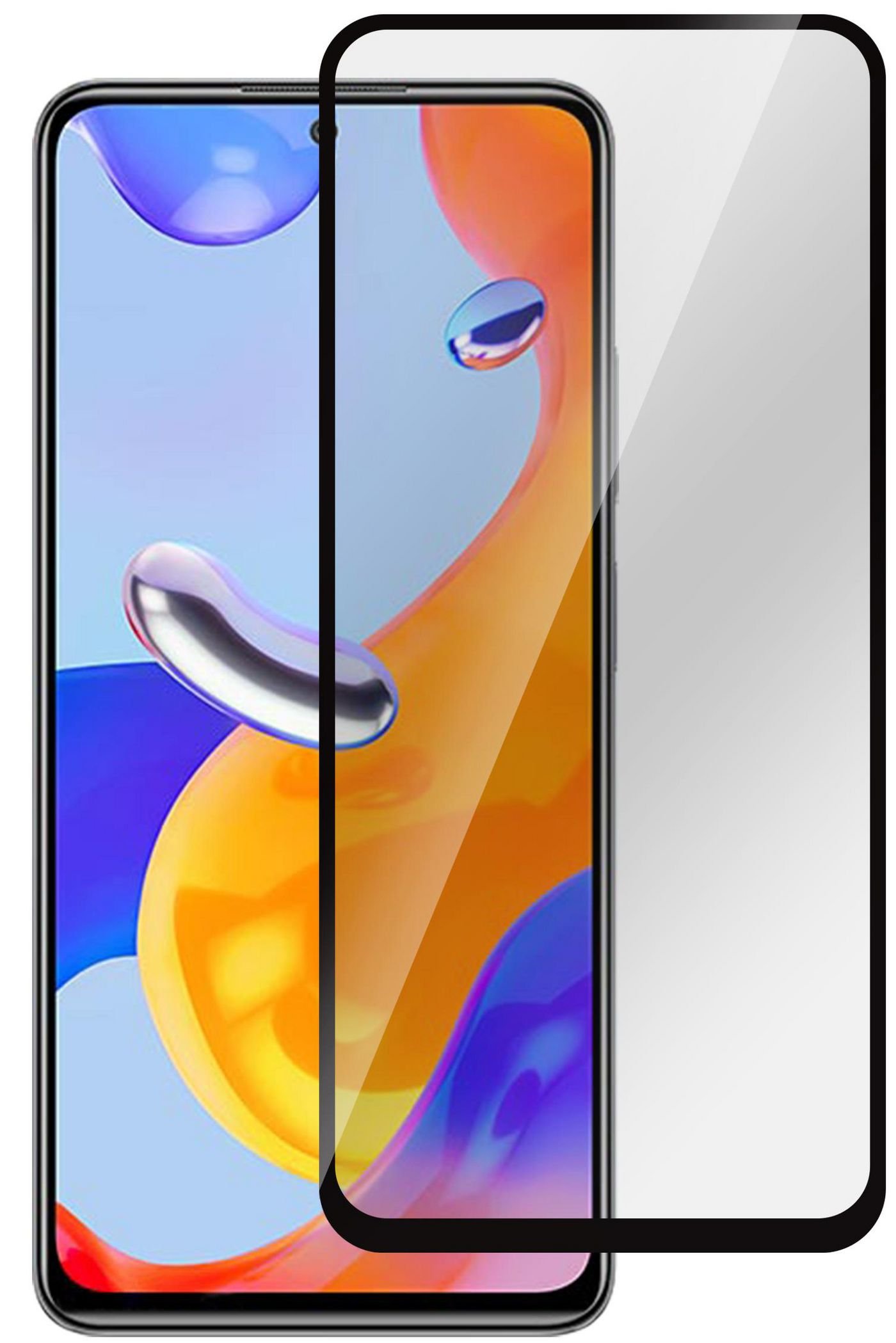 Img_31168241.jpg Xiaomi Redmi Note 10 Black Full Cover, Full Glue Titan Shield. Tempered Glass Screen Protector - Image 1