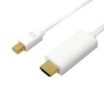 DisplayPort cable, mDP/M to  HDMI-A/M, 4K/30 Hz, white, 3  m