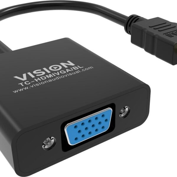 Video Cable Adapter 0.23 M  Hdmi Type A (Standard) Vga  (D-Sub) Black
