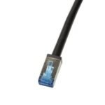 Outdoor PE Patch Cable CAT.6A  S/FTP, black,  5.0m