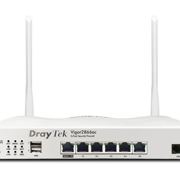 Vigor 2866Ax: Gfast  Modem-Firewall Wireless  Router Gigabit Ethernet Dual-Band (2.4 Ghz / 5 Ghz) Grey