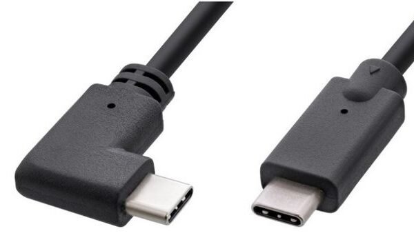 USB-C cable 1m, 3.2 Gen2, one  end Angled , 60W, 10Gbps