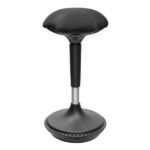 Height adjustable wobble  stool for sit-stand desk