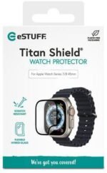 Flexible Hybrid Glass Screen  Protector Apple Watch Series  4/5/6/SE 44mm Clear/Black - Image 3