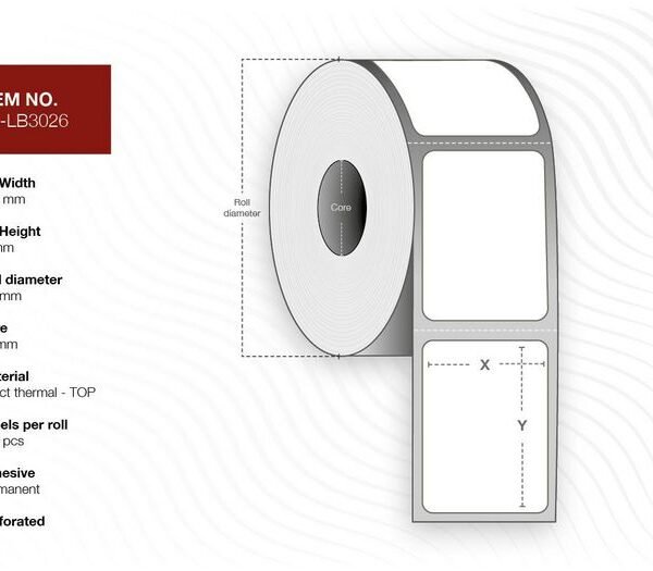 Capture CA-LB3026 printer label White
