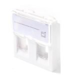 EURO OUTLET 45x45 - 2-PORT  MODULE
