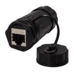OUTDOOR WATERPROOF CAT6A  BULKHEAD COUPLER IP68 W/GLAND