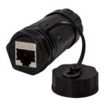 OUTDOOR WATERPROOF CAT6A  BULKHEAD COUPLER IP68 W/GLAND