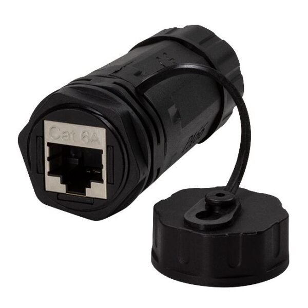 OUTDOOR WATERPROOF CAT6A  BULKHEAD COUPLER IP68 W/GLAND