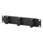 1U 10" CABLE MANAGEMENT  PANEL, 3 pcs. HOOK BLACK