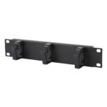 1U 10" CABLE MANAGEMENT  PANEL, 3 pcs. HOOK BLACK