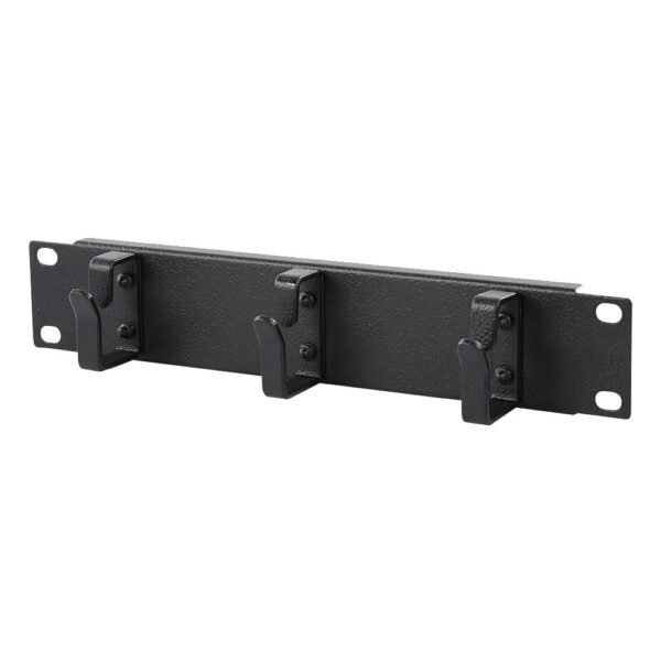 1U 10" CABLE MANAGEMENT  PANEL, 3 pcs. HOOK BLACK