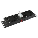 2 FANS, ANALOG THERMOSTAT  CONTROL FAN MODULE BUILT-IN  UK Plug