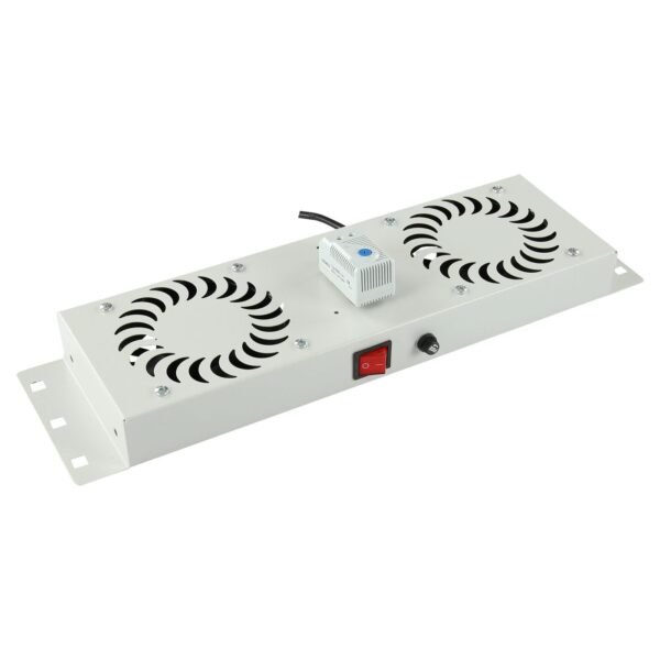 2 FANS, ANALOG THERMOSTAT  CONTROL FAN MODULE BUILT-IN  UK Plug