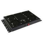 4 FANS, ANALOG THERMOSTAT  CONTROLLED FAN MODULE BLACK