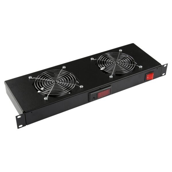 2 FANS, DIGITAL THERMOSTAT  RACK MOUNT FAN MODULE 1U