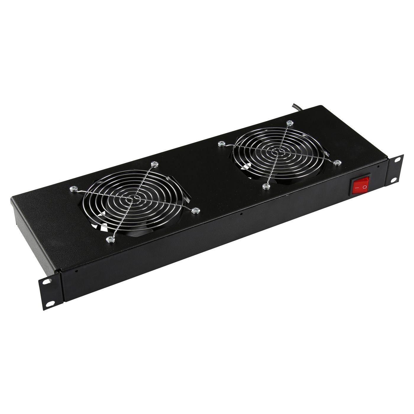 Img_31474721.jpg 2 FANS, ANALOG THERMOSTAT RACK MOUNT FAN MODULE 1U - Image 1