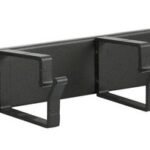 1U 19" CABLE ORGANIZER PANEL,  5 HOOK BLACK