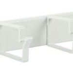 1U 19" CABLE ORGANIZER PANEL,  5 HOOK WHITE