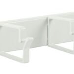 1U 19" CABLE ORGANIZER PANEL,  5 HOOK WHITE