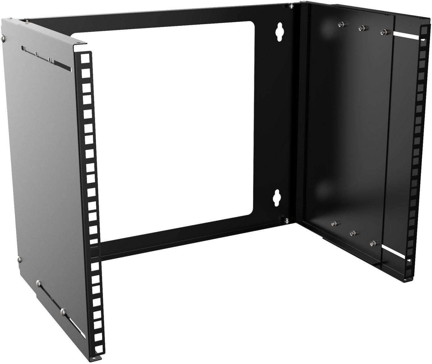 Img_31474743.jpg 19" 8U Adjustable Depth Open Frame Rack Wall Mount - Black - Image 1