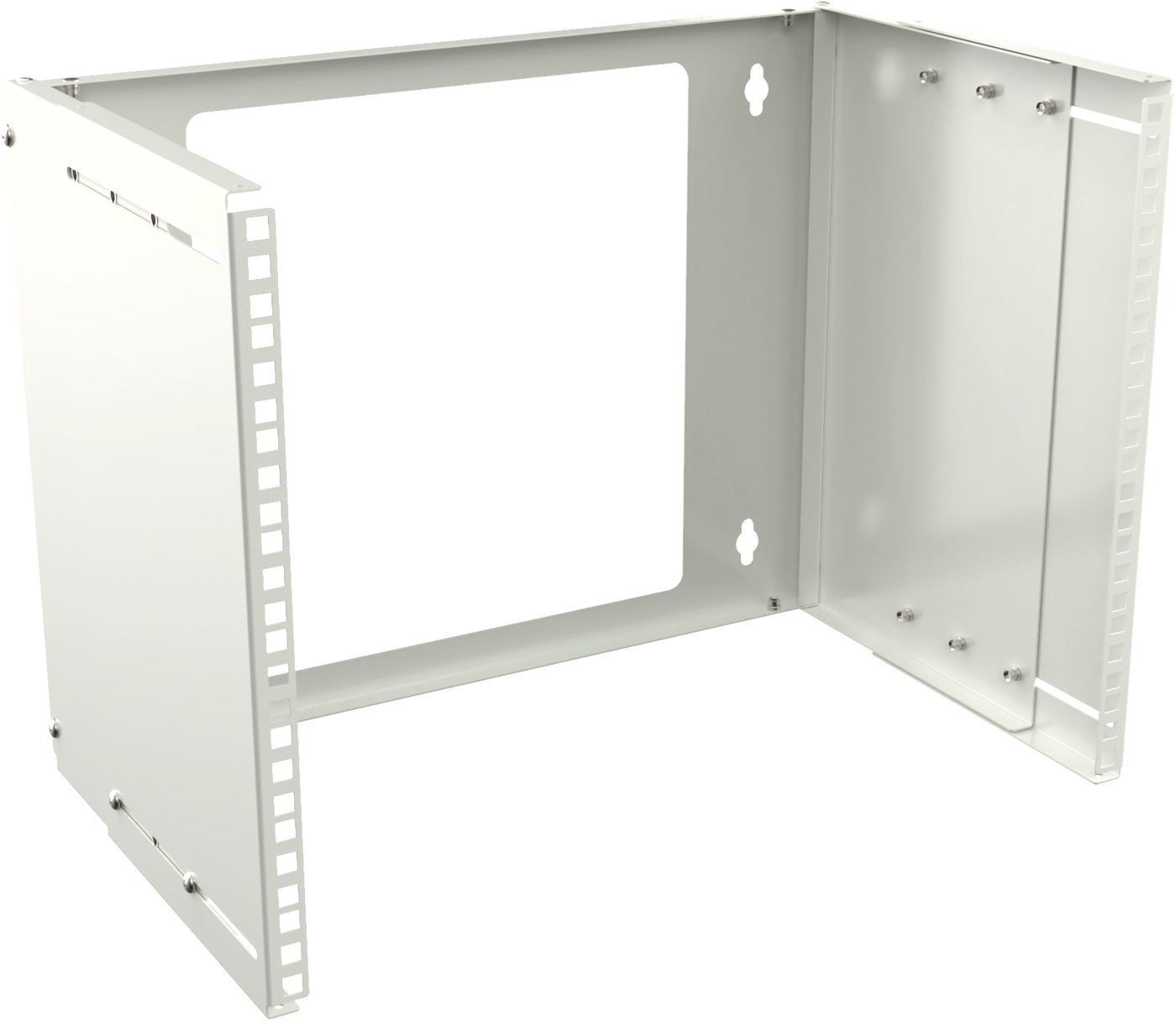 Img_31474744.jpg 19" 8U Adjustable Depth Open Frame Rack Wall Mount - White - Image 1