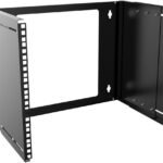 19" 10U Adjustable Depth Open  Frame Rack Wall Mount - Black
