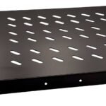 1U 19" D=600MM FIXED SHELF  BLACK