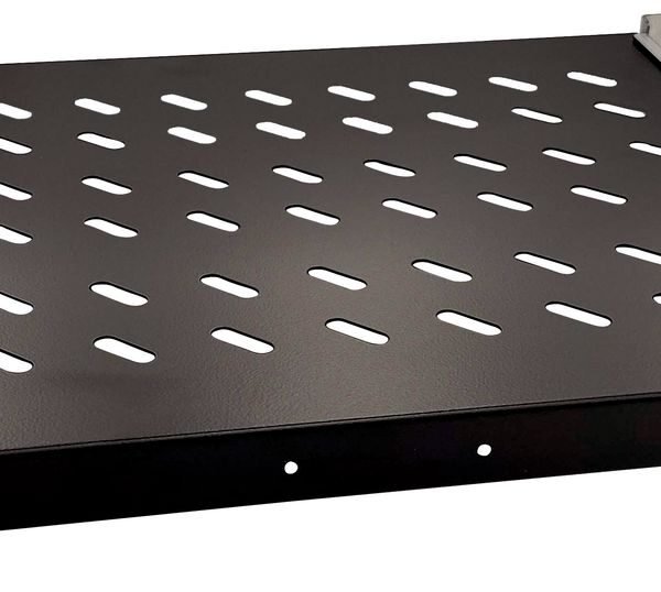1U 19" D=600MM FIXED SHELF  BLACK
