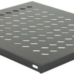 1U 19" D=800MM FIXED SHELF  BLACK