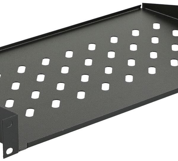 1U 19" D=250mm RACK MOUNT  SHELF BLACK