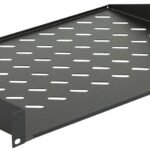1U 19" D=300mm RACK MOUNT  SHELF BLACK