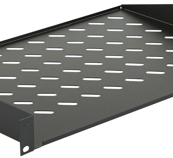 1U 19" D=300mm RACK MOUNT  SHELF BLACK