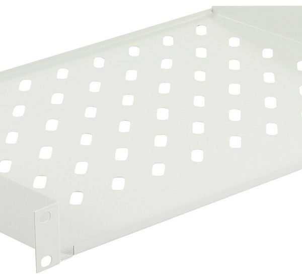 1U 19" D=300mm RACK MOUNT  SHELF WHITE