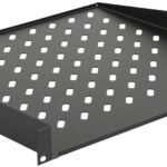 1U 19" D=400mm RACK MOUNT  SHELF BLACK