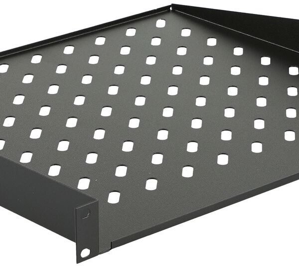 1U 19" D=400mm RACK MOUNT  SHELF BLACK