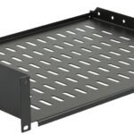 2U 19" D=350mm RACK MOUNT  SHELF BLACK
