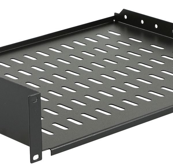 2U 19" D=350mm RACK MOUNT  SHELF BLACK