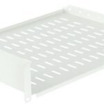 2U 19" D=350mm RACK MOUNT  SHELF WHITE