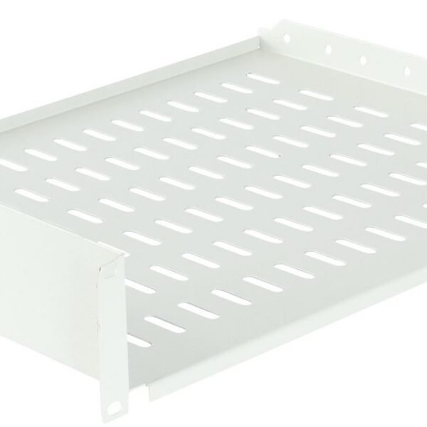 2U 19" D=350mm RACK MOUNT  SHELF WHITE