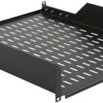 2U 19" FRONT, 1U 19" REAR  CONNECTED D=550mm SHELF