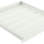 D=470mm FIXED SHELF  ADJUSTABLE SIDE ARM WHITE