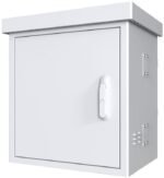 Maxi Radius Pole Mounted CCTV  Cabinet For 4 cameras 650 x  450 x 725mm - White - Image 2