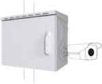 Midi Classic Pole Mounted  CCTV Cabinet For 4 cameras  575 x 425 x 500mm - White