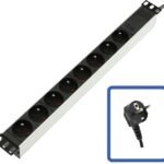 POWER STRIP 19" - 8 WAY -  FULL ALUMINIUM WITHOUT SWITCH