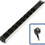 POWER STRIP 19" - 8 WAY -  FULL ALUMINIUM WITHOUT SWITCH
