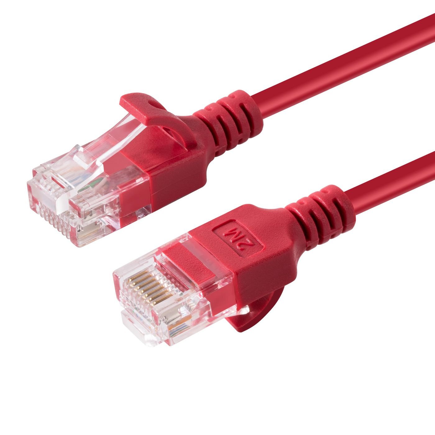 Img_31550411.jpg U/UTP CAT6A Slim 0.25M Red Unshielded Network Cable, LSZH 4x2xAWG 28 CU, OD : 3.6mm - Image 1
