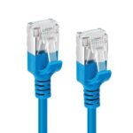 CAT6A U-FTP Slim, LSZH, 5m  Network Cable, Blue - Image 2